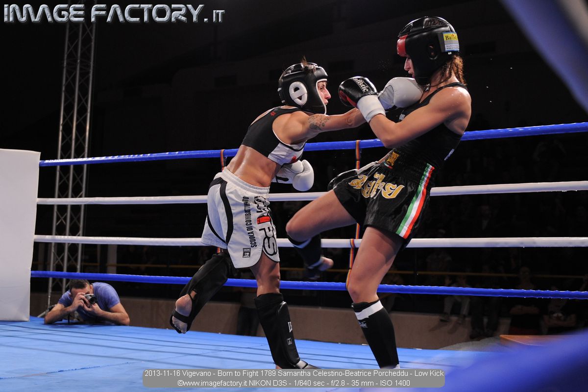 2013-11-16 Vigevano - Born to Fight 1789 Samantha Celestino-Beatrice Porcheddu - Low Kick